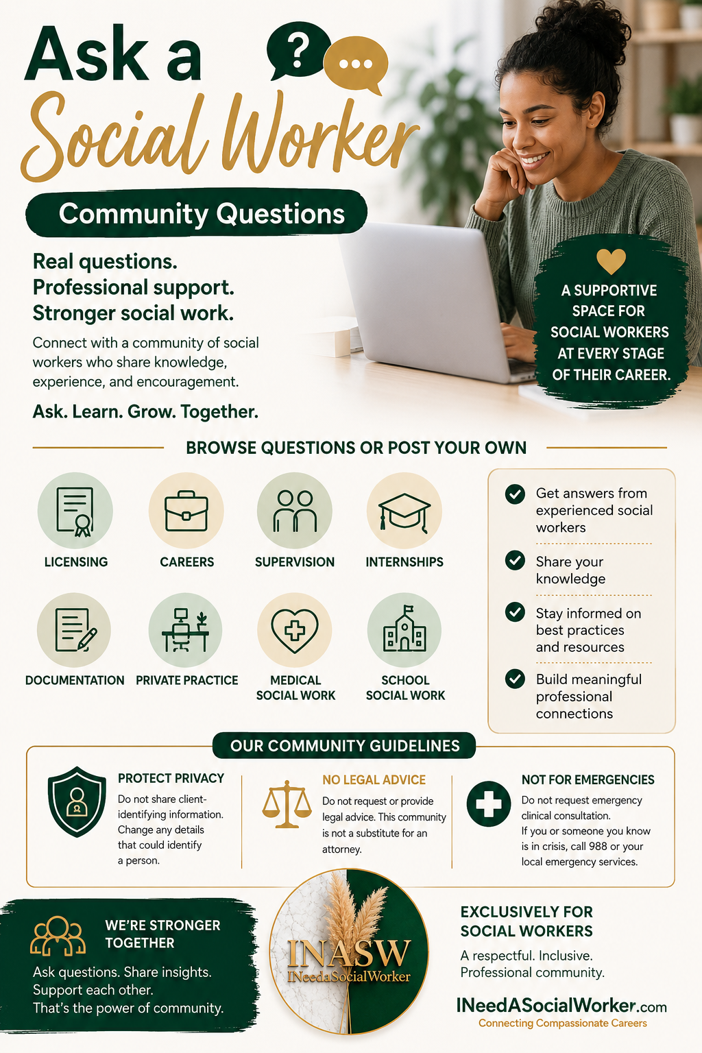 Ask a Social Worker — a supportive community for social workers at every stage of their career
